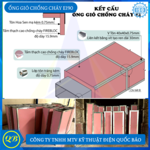 Ống gió chống cháy EI90 Ống gió chống cháy EI90